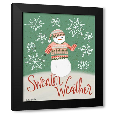 Sweater Weather Black Modern Wood Framed Art Print with Double Matting by Doucette, Katie