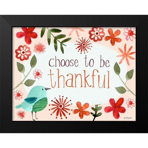 Choose to be Thankful Black Modern Wood Framed Art Print by Doucette, Katie