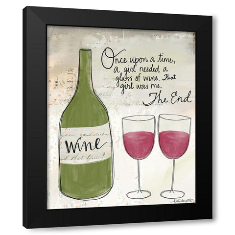 Once Upon a Wine Black Modern Wood Framed Art Print with Double Matting by Doucette, Katie