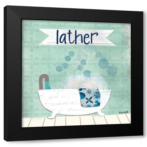 Lather Black Modern Wood Framed Art Print with Double Matting by Doucette, Katie