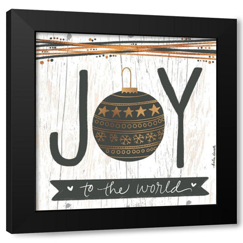 Joy to the World Black Modern Wood Framed Art Print by Doucette, Katie