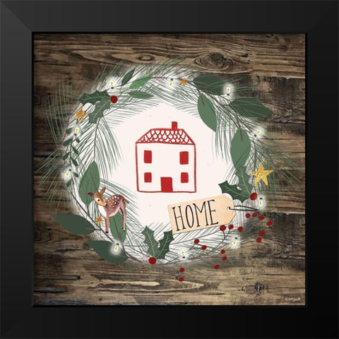 Home Fawn Black Modern Wood Framed Art Print by Doucette, Katie
