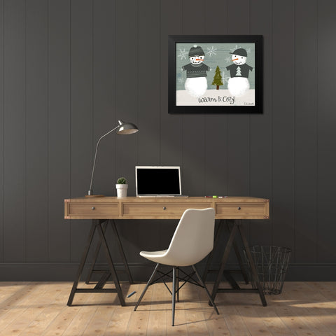 Warm and Cozy Black Modern Wood Framed Art Print by Doucette, Katie