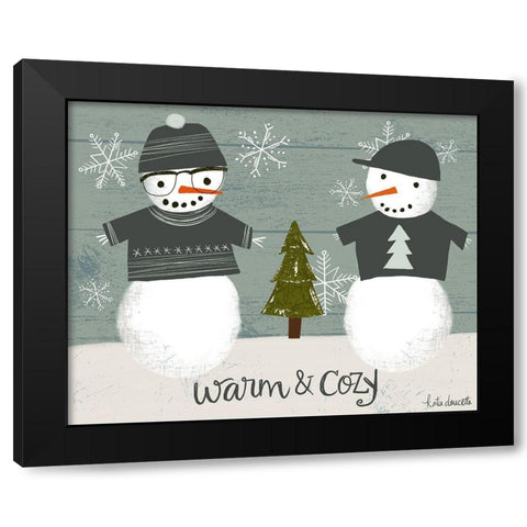 Warm and Cozy Black Modern Wood Framed Art Print with Double Matting by Doucette, Katie