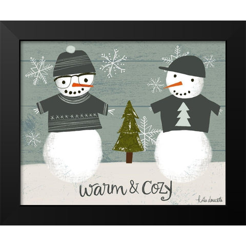 Warm and Cozy Black Modern Wood Framed Art Print by Doucette, Katie