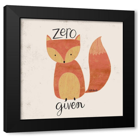 Zero Fox Black Modern Wood Framed Art Print with Double Matting by Doucette, Katie