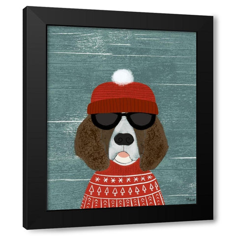 Spaniel Black Modern Wood Framed Art Print by Doucette, Katie