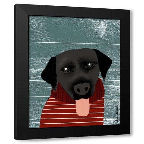 Lab Black Modern Wood Framed Art Print by Doucette, Katie