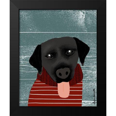 Lab Black Modern Wood Framed Art Print by Doucette, Katie