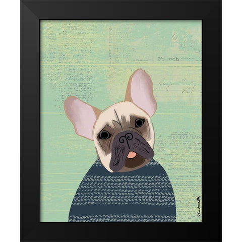 French Bulldog Black Modern Wood Framed Art Print by Doucette, Katie