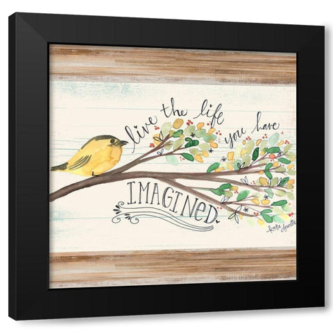 Imagined Canary Black Modern Wood Framed Art Print with Double Matting by Doucette, Katie