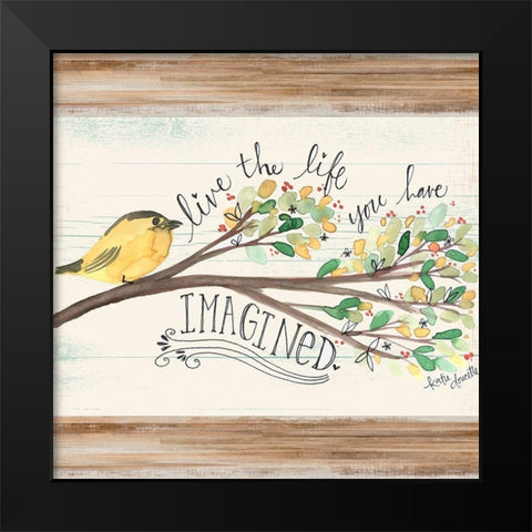 Imagined Canary Black Modern Wood Framed Art Print by Doucette, Katie