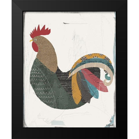 Rooster Black Modern Wood Framed Art Print by Doucette, Katie