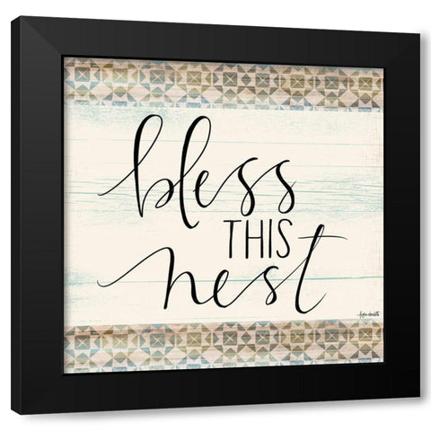 Bless This Nest Black Modern Wood Framed Art Print by Doucette, Katie