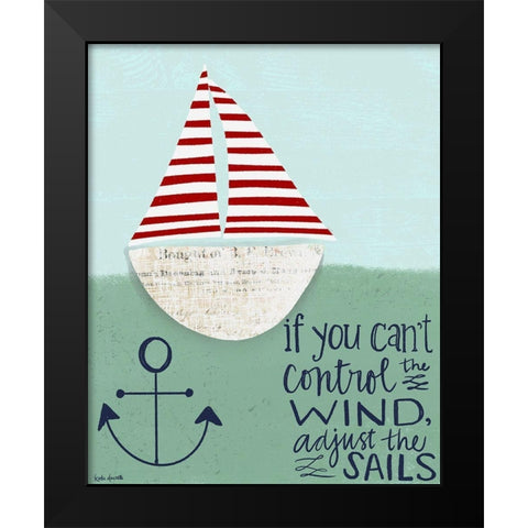 Adjust the Sails Black Modern Wood Framed Art Print by Doucette, Katie