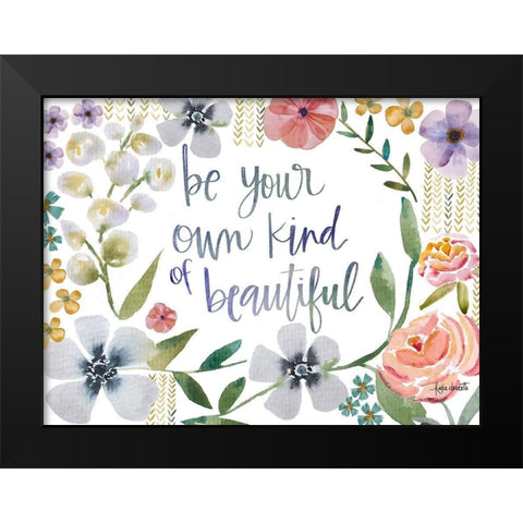 Kind of Beautiful Black Modern Wood Framed Art Print by Doucette, Katie
