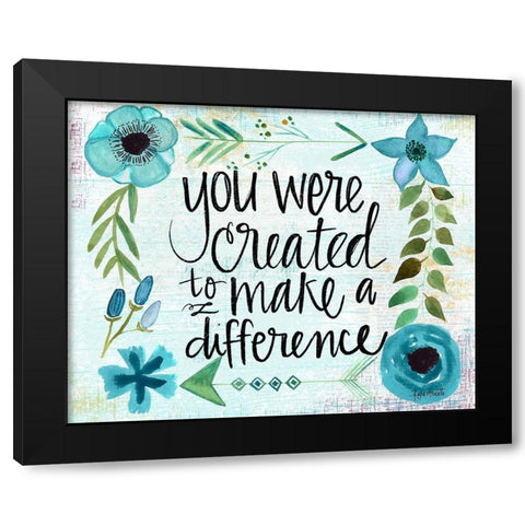 Created to Make A Difference Black Modern Wood Framed Art Print with Double Matting by Doucette, Katie