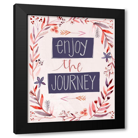 Enjoy the Journey Black Modern Wood Framed Art Print with Double Matting by Doucette, Katie