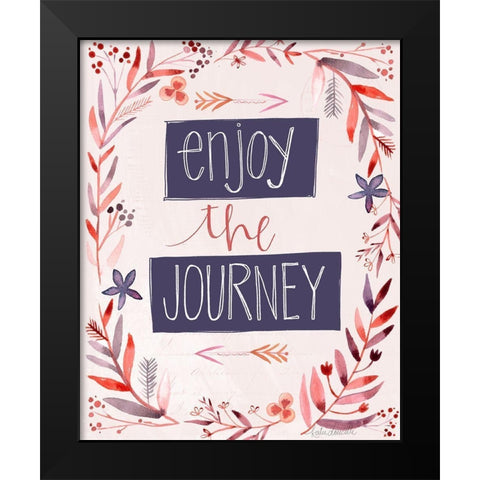 Enjoy the Journey Black Modern Wood Framed Art Print by Doucette, Katie
