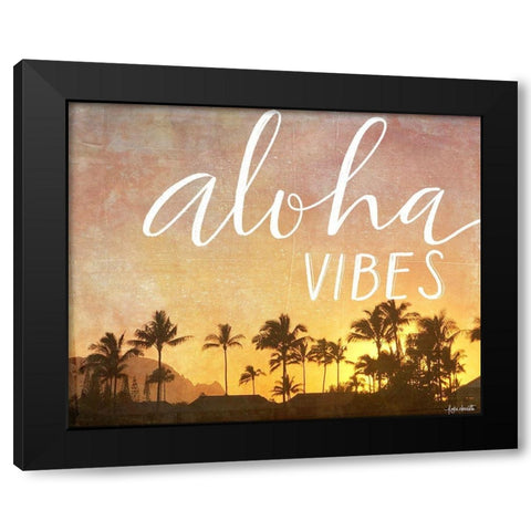 Aloha Vibes in White Black Modern Wood Framed Art Print by Doucette, Katie