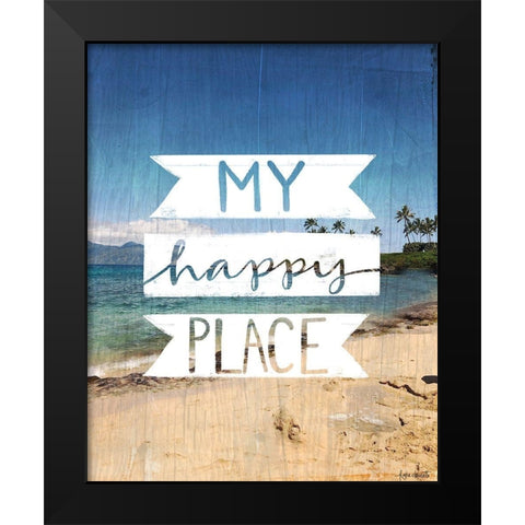 My Happy Place Black Modern Wood Framed Art Print by Doucette, Katie