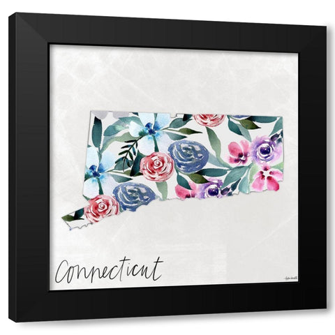 Connecticut Black Modern Wood Framed Art Print by Doucette, Katie