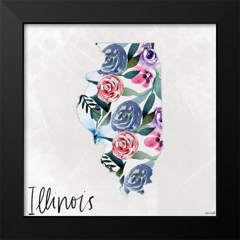 Illinois Black Modern Wood Framed Art Print by Doucette, Katie