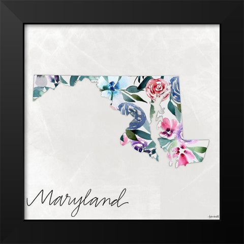 Maryland Black Modern Wood Framed Art Print by Doucette, Katie