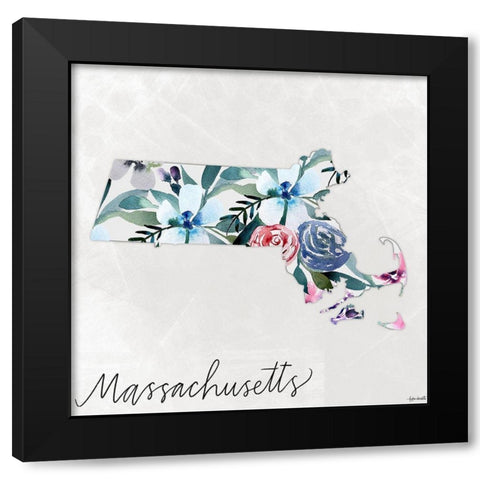 Massachusetts Black Modern Wood Framed Art Print by Doucette, Katie
