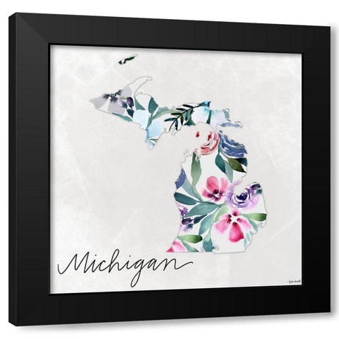 Michigan Black Modern Wood Framed Art Print by Doucette, Katie