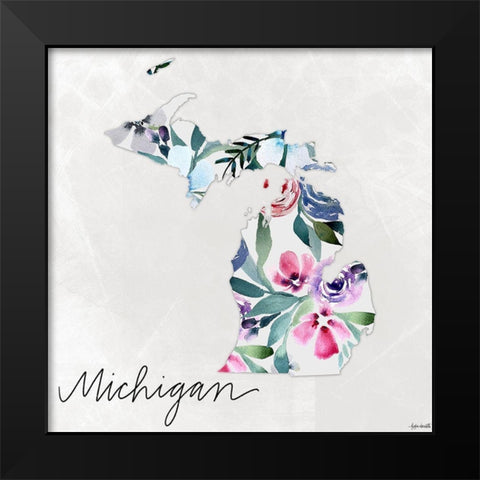 Michigan Black Modern Wood Framed Art Print by Doucette, Katie
