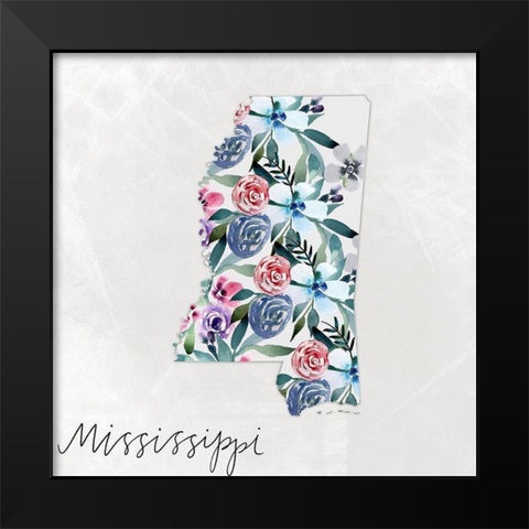 Mississippi Black Modern Wood Framed Art Print by Doucette, Katie