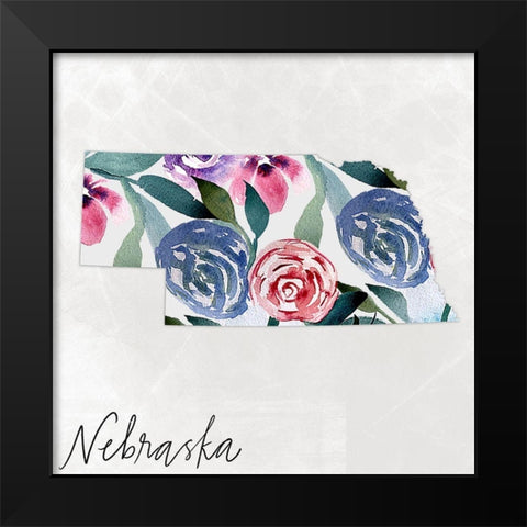 Nebraska Black Modern Wood Framed Art Print by Doucette, Katie