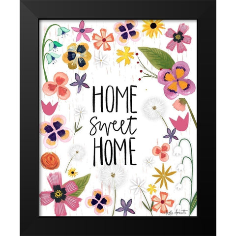 Home Sweet Home Black Modern Wood Framed Art Print by Doucette, Katie