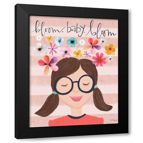 Bloom Baby Bloom Black Modern Wood Framed Art Print by Doucette, Katie