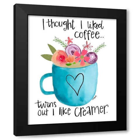 Coffee Creamer Black Modern Wood Framed Art Print by Doucette, Katie