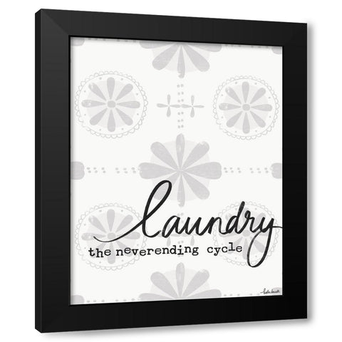 Laundry Cycle Black Modern Wood Framed Art Print by Doucette, Katie