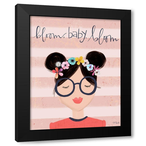 Bloom Baby Bloom Black Modern Wood Framed Art Print by Doucette, Katie