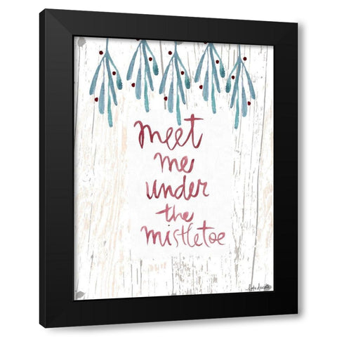 Under the Mistletoe Black Modern Wood Framed Art Print by Doucette, Katie