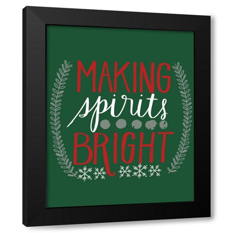Bright Spirits Black Modern Wood Framed Art Print by Doucette, Katie