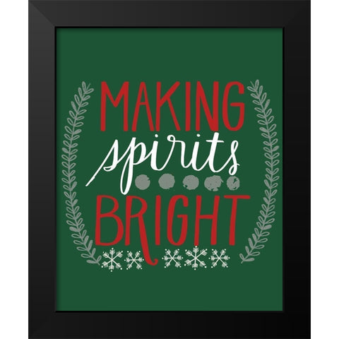 Bright Spirits Black Modern Wood Framed Art Print by Doucette, Katie