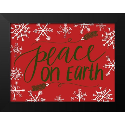 Peace on Earth Black Modern Wood Framed Art Print by Doucette, Katie