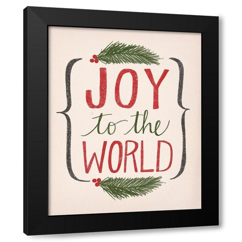 Joy to the World Black Modern Wood Framed Art Print with Double Matting by Doucette, Katie