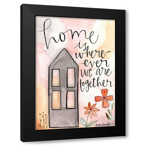 Home Together Black Modern Wood Framed Art Print with Double Matting by Doucette, Katie