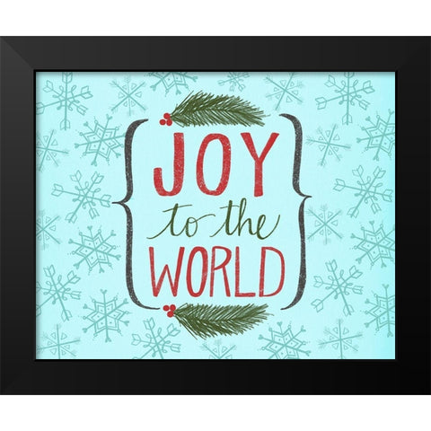 Joy to the World Black Modern Wood Framed Art Print by Doucette, Katie