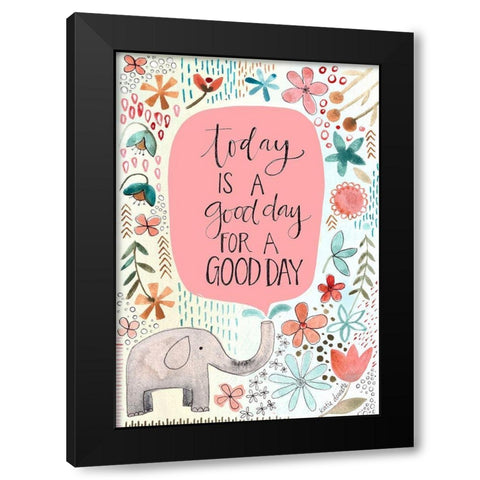 Good Day Black Modern Wood Framed Art Print by Doucette, Katie