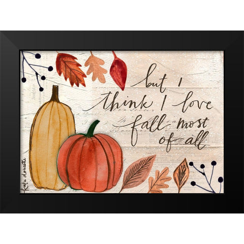 Love Fall Black Modern Wood Framed Art Print by Doucette, Katie