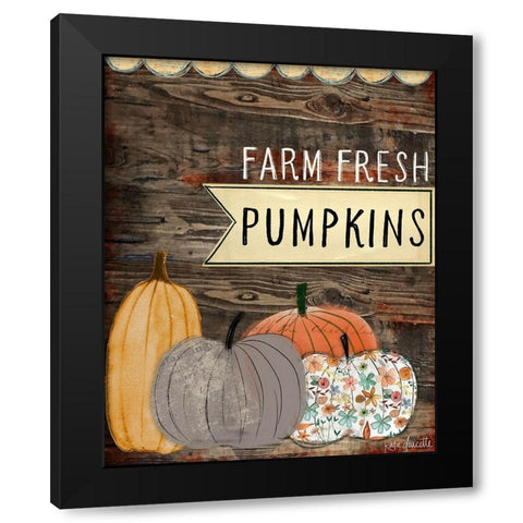 Farm Fresh Pumpkins Black Modern Wood Framed Art Print by Doucette, Katie