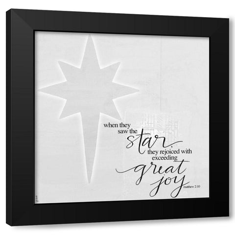 Star Black Modern Wood Framed Art Print with Double Matting by Doucette, Katie