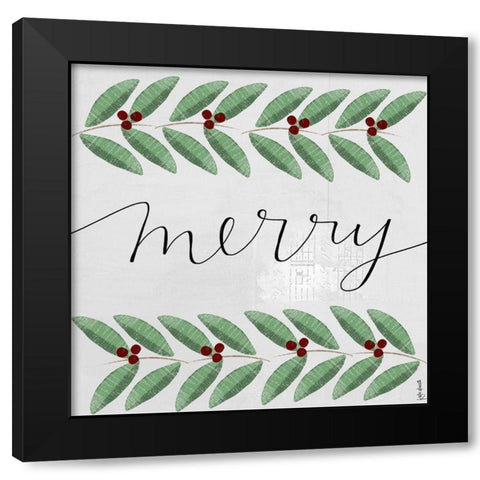 Merry Black Modern Wood Framed Art Print by Doucette, Katie